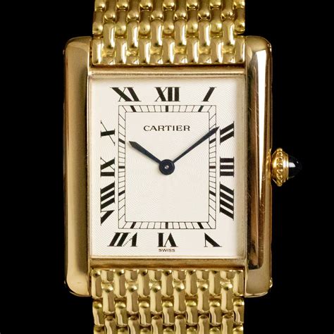 vintage tank louis cartier|cartier watch tank solo price.